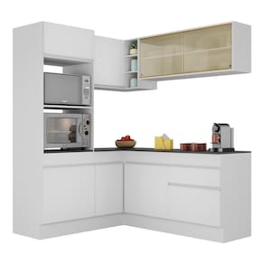 Armário De Cozinha Completa De Canto V2098 Branco