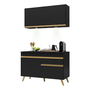 Armário De Cozinha Compacta 120cm Multimóveis V2012/dourado