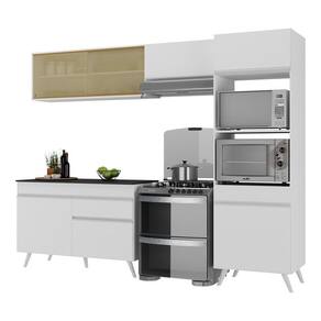 Armário De Cozinha Compacta 252cm Multimóveis V3692 Branco