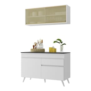 Armário De Cozinha Compacta 120cm Multimóveis V3688 Branco