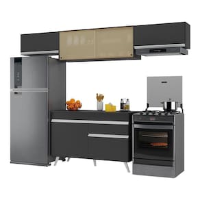 Armário De Cozinha Compacta 260cm Multimóveis V3698 Branco