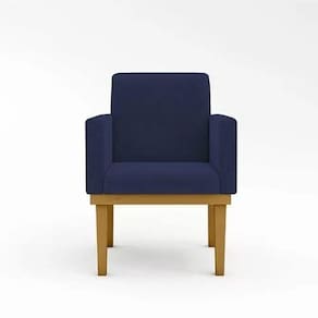 Poltrona Nina Com Base-azul Marinho