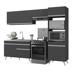 Armário De Cozinha Compacta 252cm Multimóveis V3693 Branco