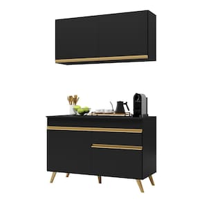Armário De Cozinha Compacta 120cm Multimóveis V3687/dourado