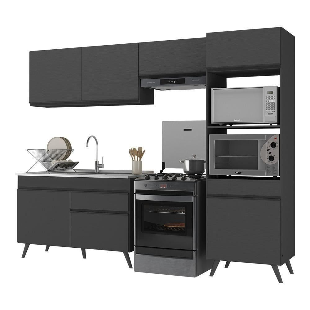 Armário De Cozinha Compacta 252cm Multimóveis V3693