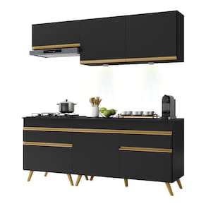 Armário De Cozinha Compacta 190cm Multimóveis V2030/dourado