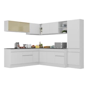 Armário De Cozinha Completa De Canto V2100 Branco