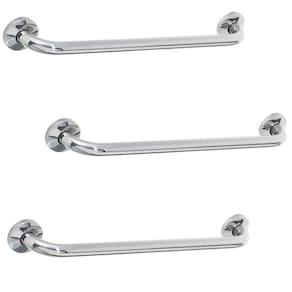 Alça De Apoio Inox Barra Kit3Uni Segurança Acessibilidade