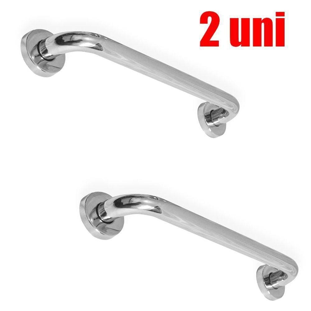 Alça De Apoio Banheiro Inox Barra Acessibilidade Kit2 Uni