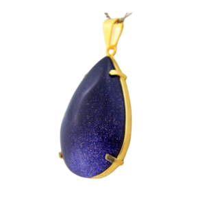 Colar Extra Gota Pedra Estrela Montagem Garra Dourado
