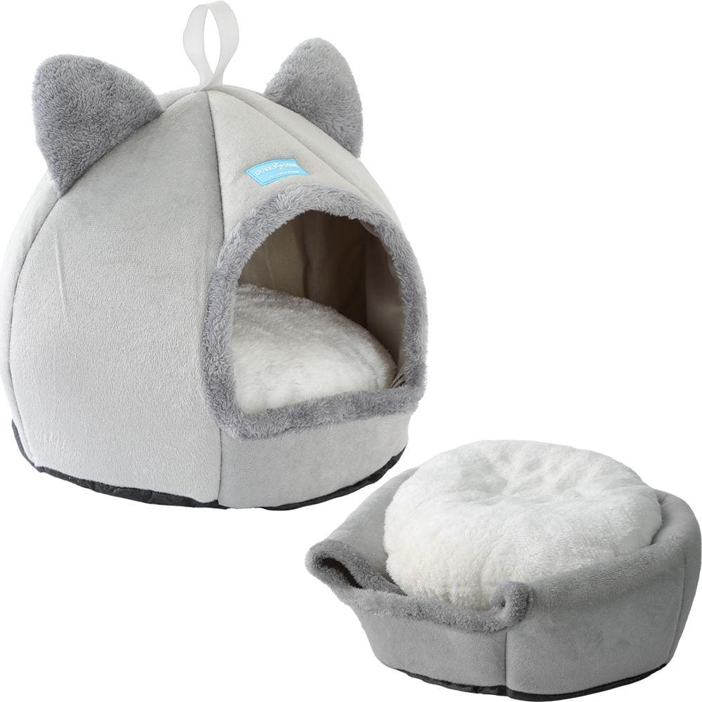 Cama Casa Toca Iglu Tenda Caminha Cabana para Gatos Pets Cinza - Duke & Dixie