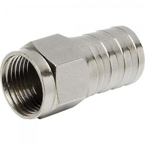 Conector F Tipo Barril para Crimpar RG59 CONF0006 Níquel