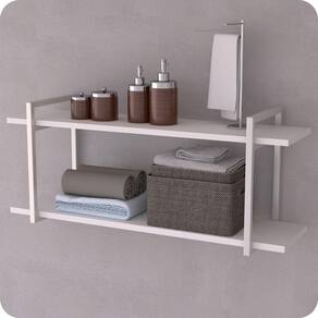 Prateleira Estilo Industrial Banheiro Parede GND BB 80cm