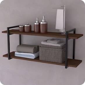 Prateleira Estilo Industrial Banheiro Parede GND PM 100cm