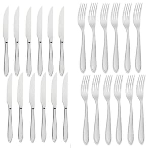 Kit Talheres Garfo E Faca 24 Unidades Inox Tramontina Laguna