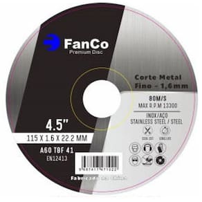 20 Discos de Corte Premium Fino Inox 115X1,6 Esmerilhadeira