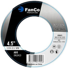 40 Discos Flap Premium Zirconia 115X22,2 Esmerilhadeira A80