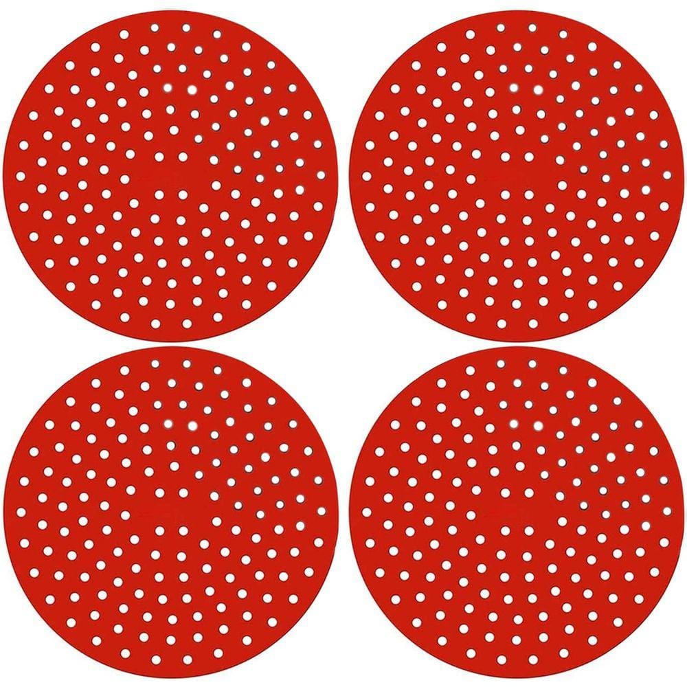 Almofada De Silicone Para Fogão De Indução 4 Peças Vermelho