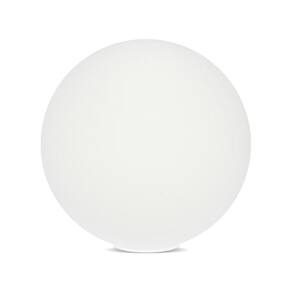 Globo Lustre Bolinha Grande Em Vidro Leitoso Orby 23x23 cm