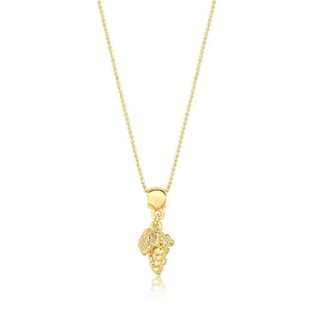 Colar Cacho De Uvas Revestido Em Ouro