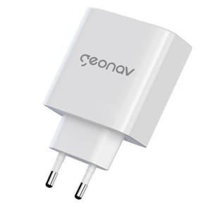 Carregador de Parece Super Power GaN Duo com 48W Branco - Geonav - CH48PDQCWT