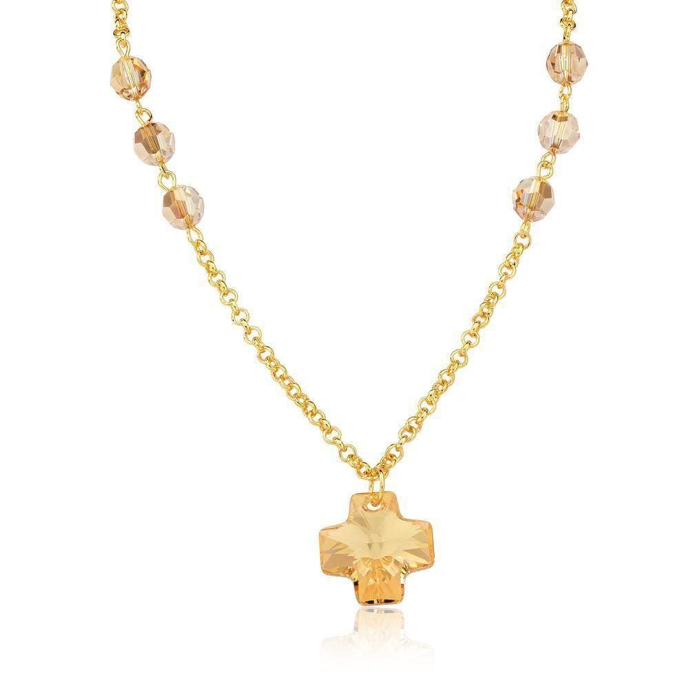 Colar Rosary Revestido Em Ouro