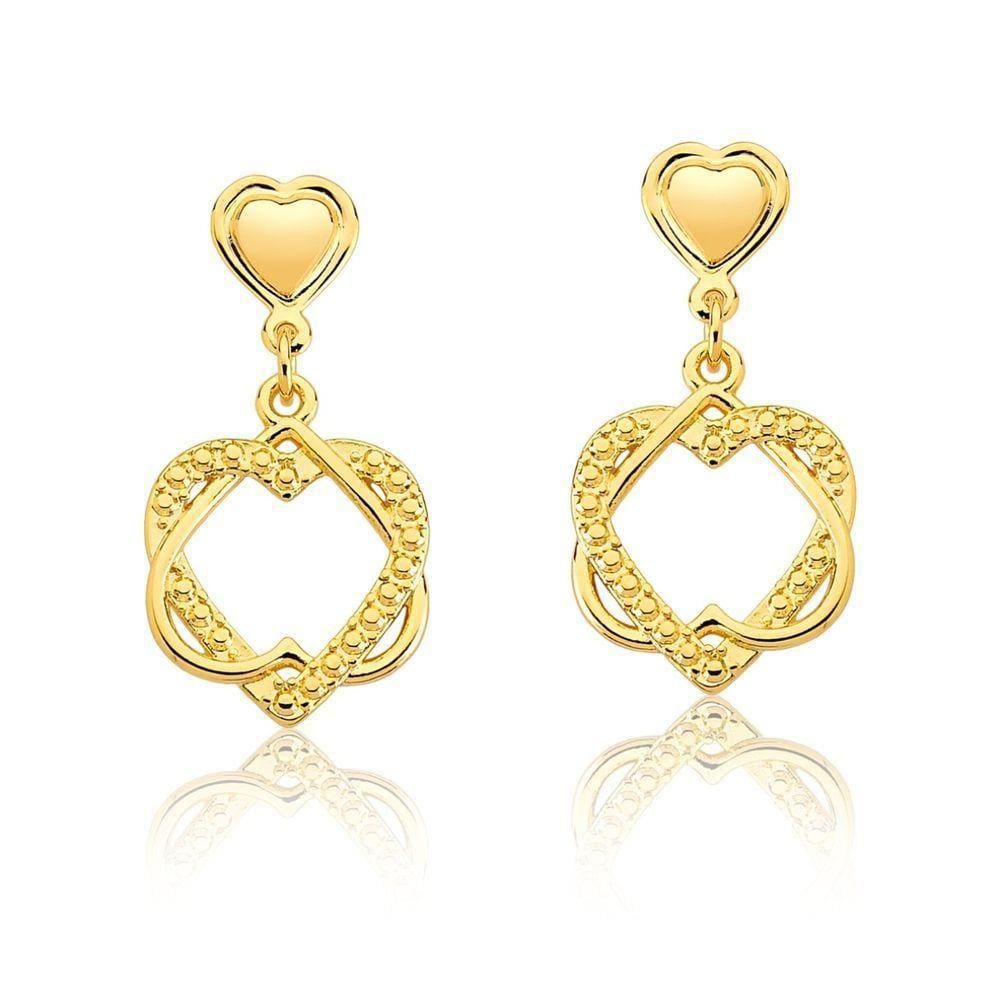 Brinco Eternal Love Revestido Em Ouro