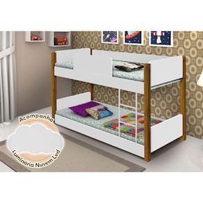 Beliche Infantil Valentina Juvenil Branca E Amêndoa Branco
