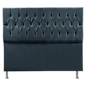 Cabeceira Casal 1,40m Madrid Suede Azul Marinho - Pallazio