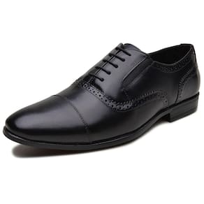 Sapato Social Derby Brogue Masculino em Couro Bico Redondo