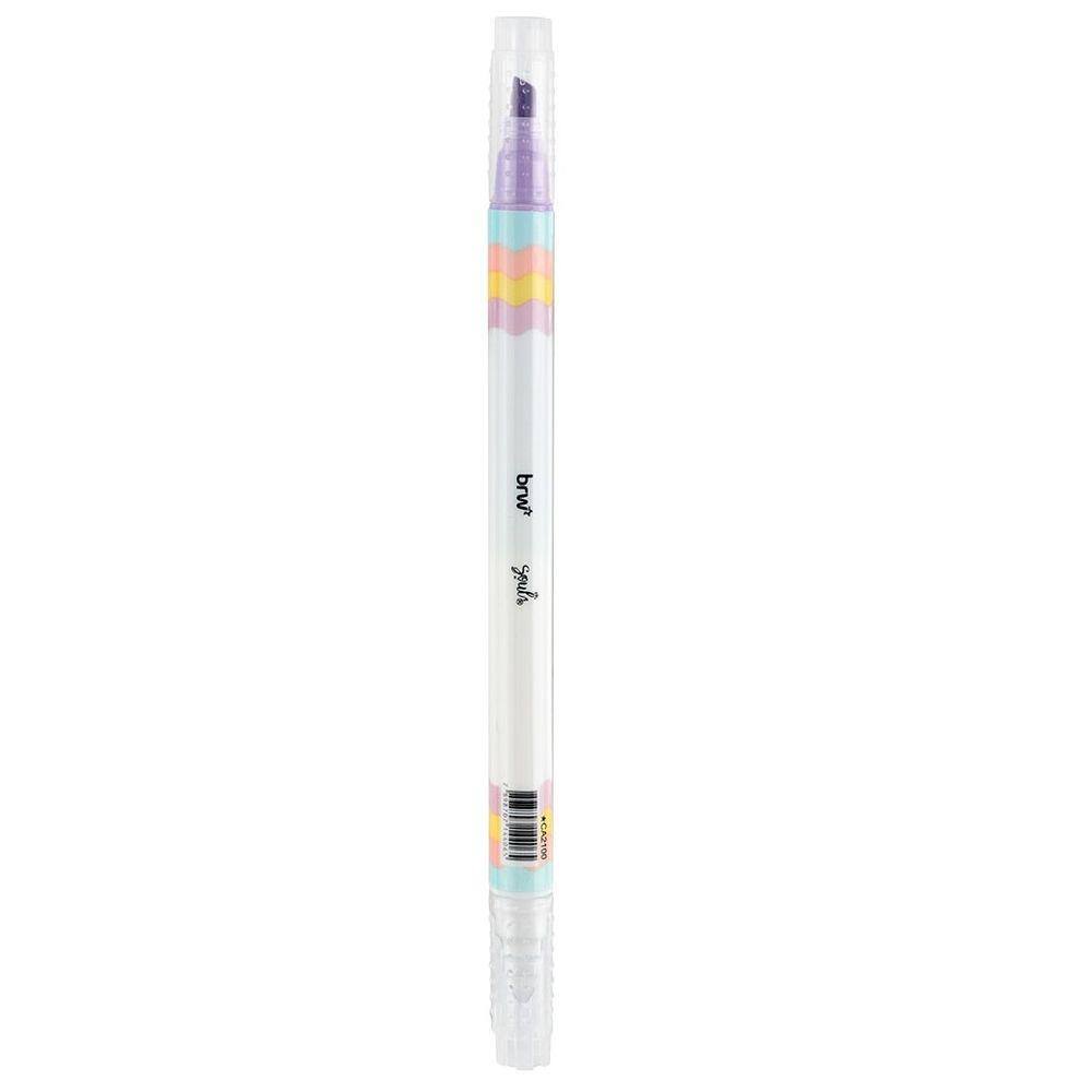 Marca Texto Apagável Ponta Dupla Cores Pastel - BRW