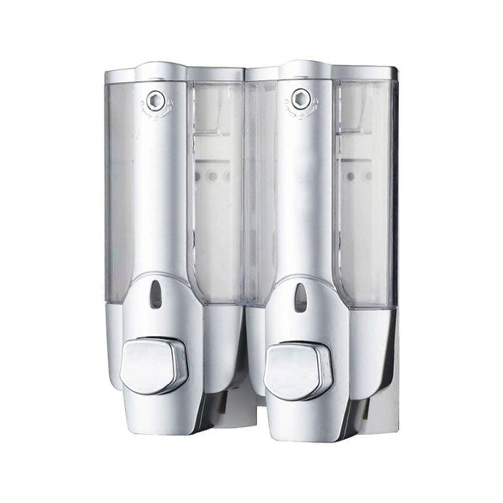 Dispenser Duplo Shampoo SaboneteLiq Alcool Banheiro Hotel