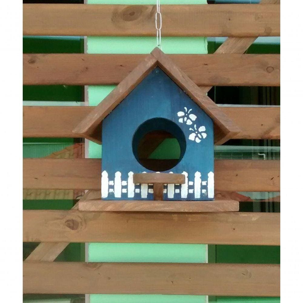 Casinha De Passarinho Azul