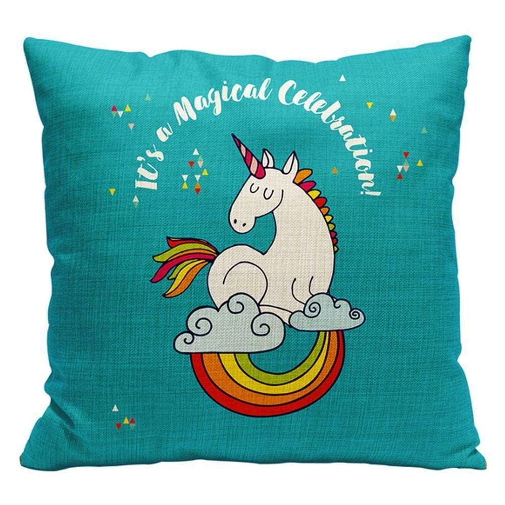 Almofada Unicornio Verde