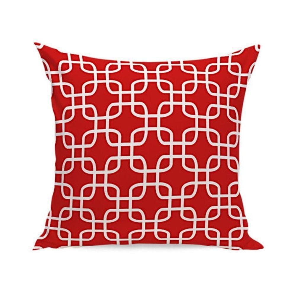 Almofada Geométrica Vermelha