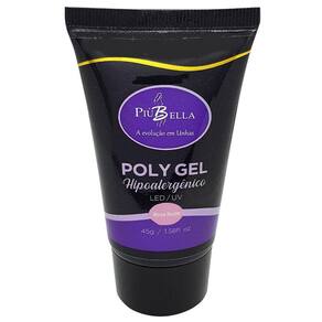 Unhas De Gel Polygel Piubella Hipoalergênico Rosa Nude 45G