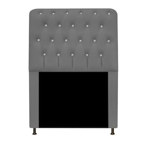 Cabeceira Solteiro 90 Cm Para Cama Box Corano Cinza