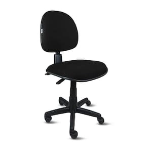 Cadeira Check Out Executiva Sem Braço Tecido Preto - Lorenzzo