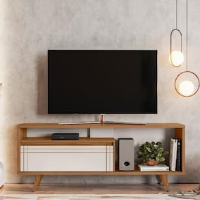 Rack Bancada para TV até 60 polegadas NT 1315 Freijó / Off White Notável