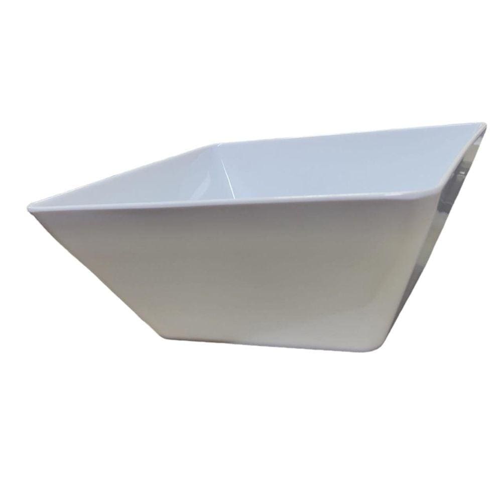 Travessa Quadrada 20X20x8,5Cm Melanina Branca 100% Profissional