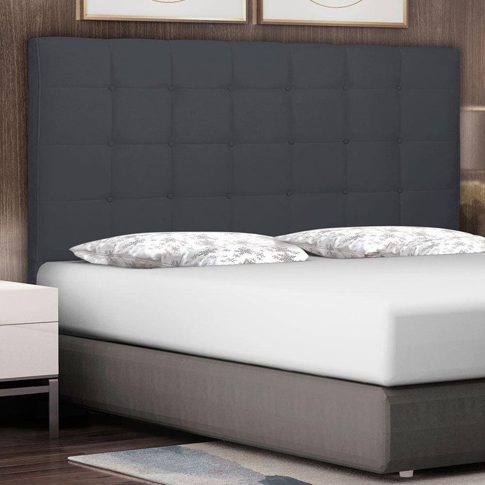Cabeceira Solteiro 90cm Suede Verona Spezzia Cinza