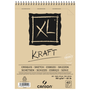 Bloco Espiralado XL Kraft 40 Folhas A5 90gm² Canson