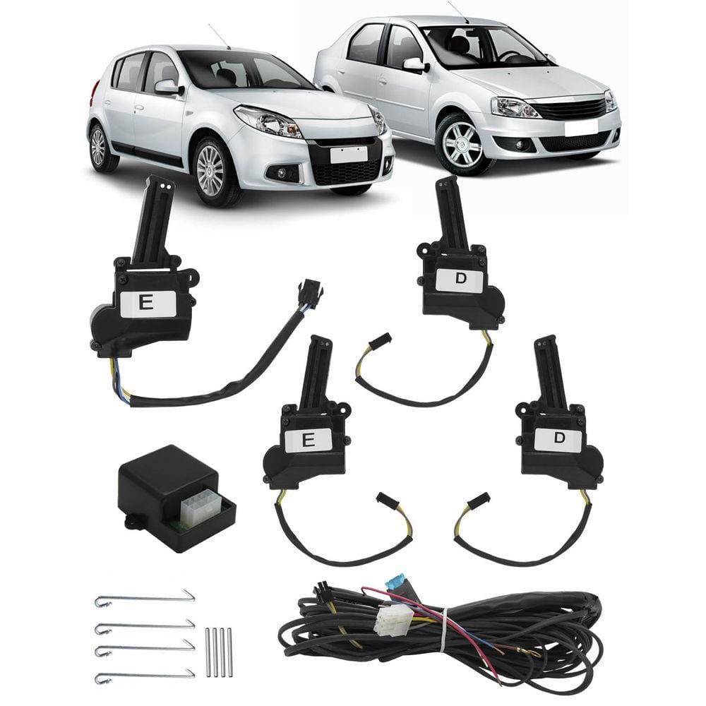 Kit Trava Elétrica Renault Sandero e Logan 4 Portas Tragial