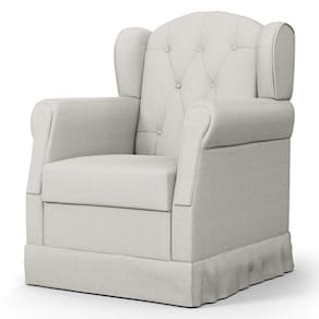 Poltrona de Amamentação e Descanso com Balanço Lucy P04 Linho Off White - Mpozenato