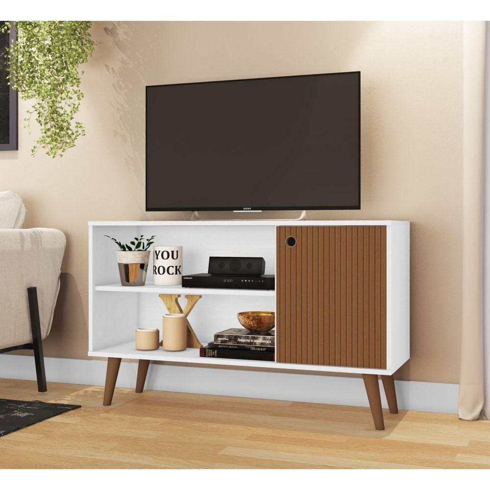 Rack 1 Porta Retrô DJD Branco/Ripado