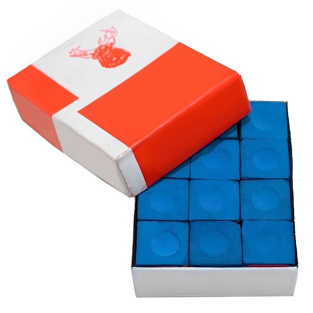 Kit 50 Giz Mastar Azul Profissional Sinuca Bilhar