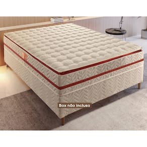 Colchão Casal Molas Ensacadas Mônaco Ecosono 32x138x188cm Rustico Branco/Bordo