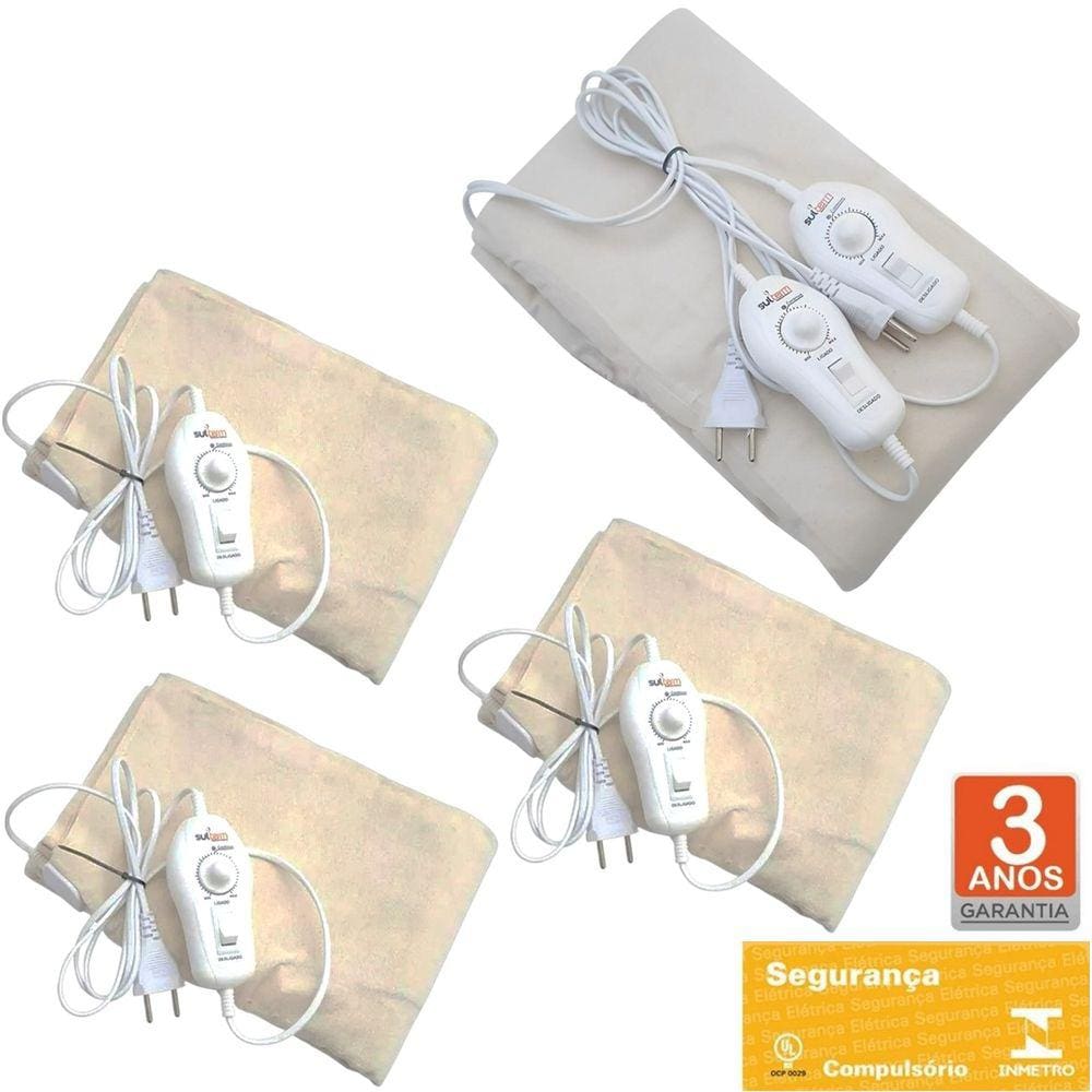 Kit Lençol Térmico Cama 1 Queen 158x198cm E 3 Solteiro 88x188cm Luxo 10 Temp - Sulterm