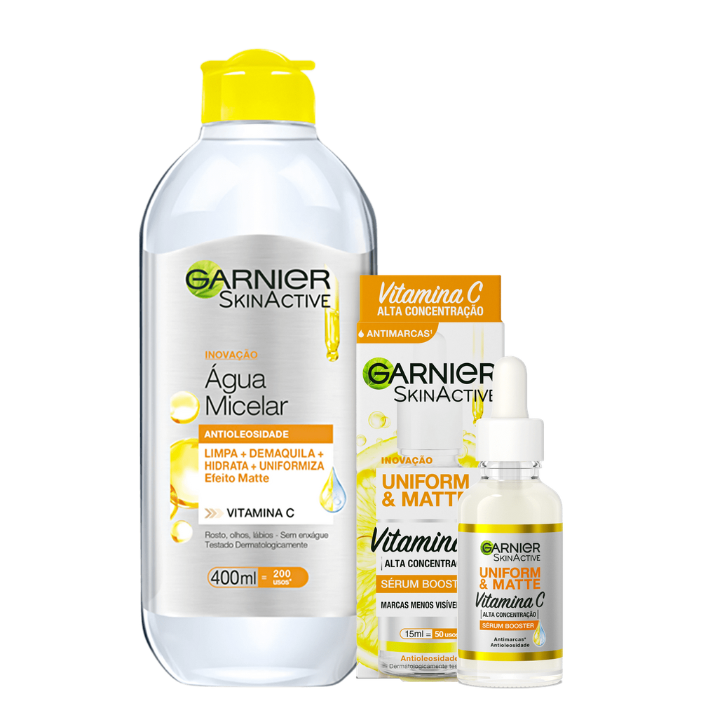 Kit Garnier SkinActive Uniform & Matte (2 Produtos)