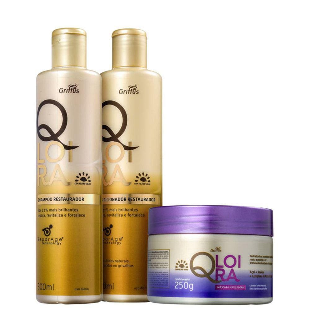 Kit Griffus QLoira Matizante (3 Produtos) BLZ